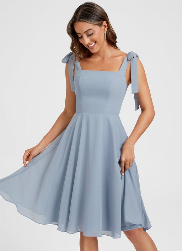 Robe Trapèze Ciel Doux Satiné - gallery 1
