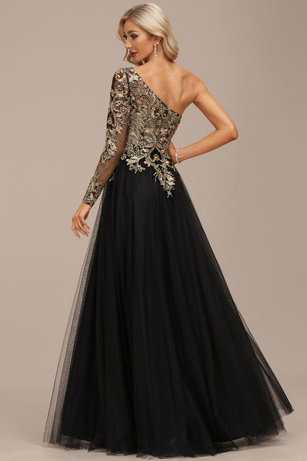 Robe Trapèze Chic Tulle Noir - gallery 6