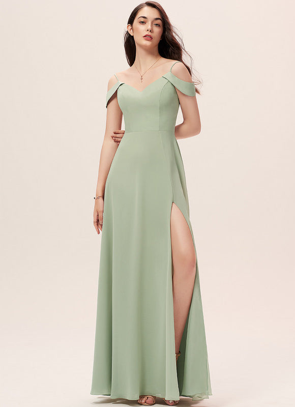 Robe Trapèze Longue Beige Élégante
