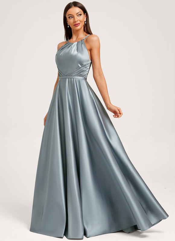Robe Trapèze Satin Fluide - gallery 1