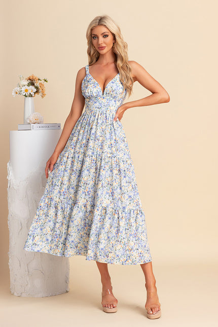 Robe Trapèze Rêve Azur Évasé - gallery 4