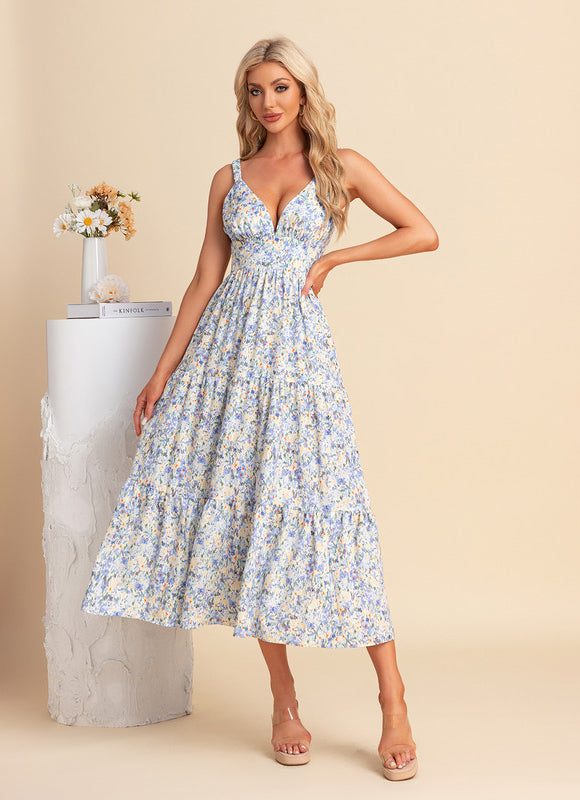 Robe Trapèze Rêve Azur Évasé - gallery 4