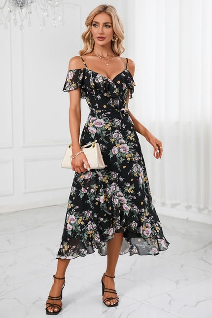 Robe Trapèze Floral Cascade