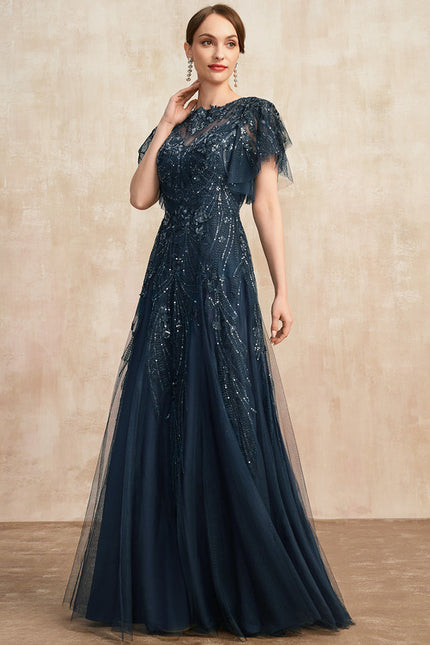 Robe Trapèze Éclat Bleu Nuit - gallery 5