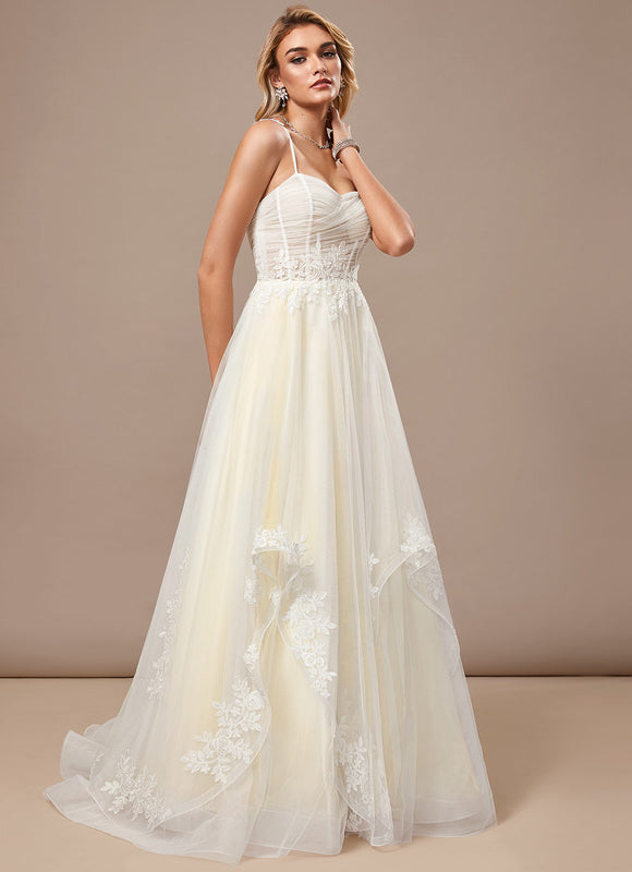 Robe Trapèze Élégance Tulle Crème - gallery 4