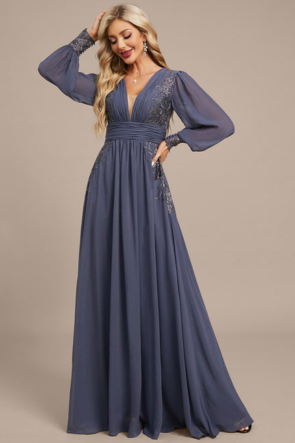 Robe Trapèze Lueur Azurienne - gallery 4