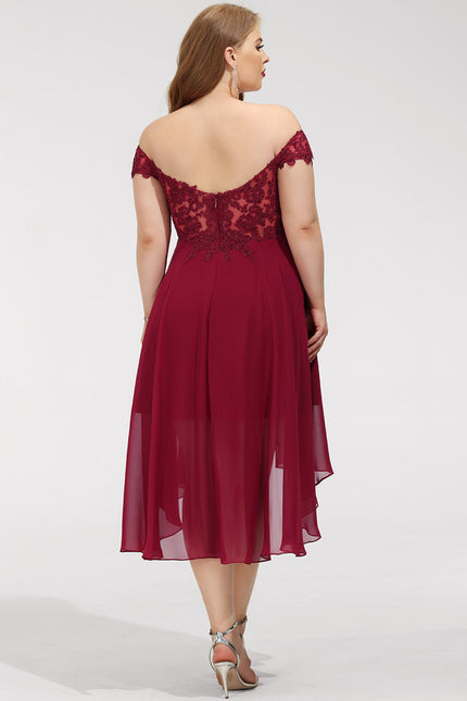 Robe Trapèze Asymétrique Velours - gallery 7