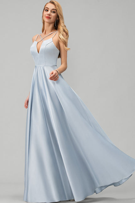 Robe Trapèze Éclat Satiné Doré - gallery 2
