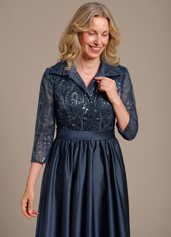 Robe Trapèze Chic Étoilé - gallery 3