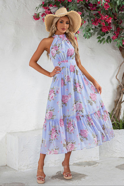 Robe Trapèze Fleurie Légère - gallery 5