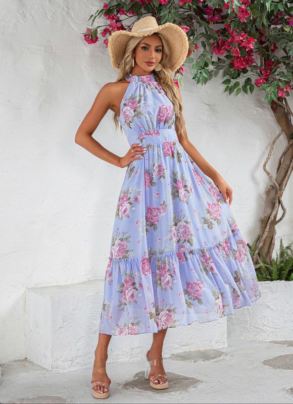 Robe Trapèze Fleurie Légère - gallery 5