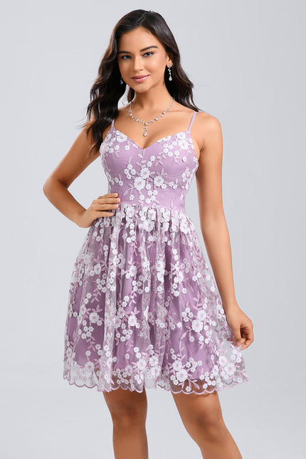 Robe Trapèze Lavande Éthérée - gallery 3