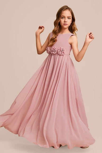 Robe Trapèze Mousseline Fleurie - gallery 2