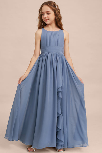 Robe Trapèze Bleu Doux Éclat - gallery 4