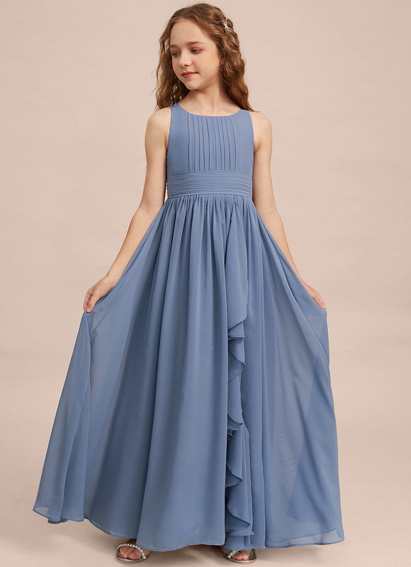 Robe Trapèze Bleu Doux Éclat - gallery 4