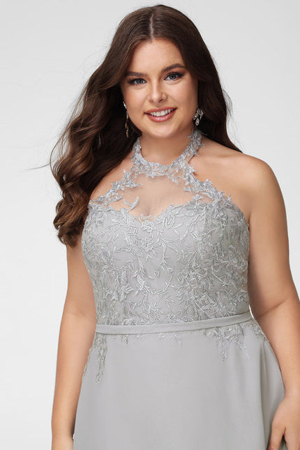 Robe Trapèze Sérénité Dentelle Céleste - gallery 9
