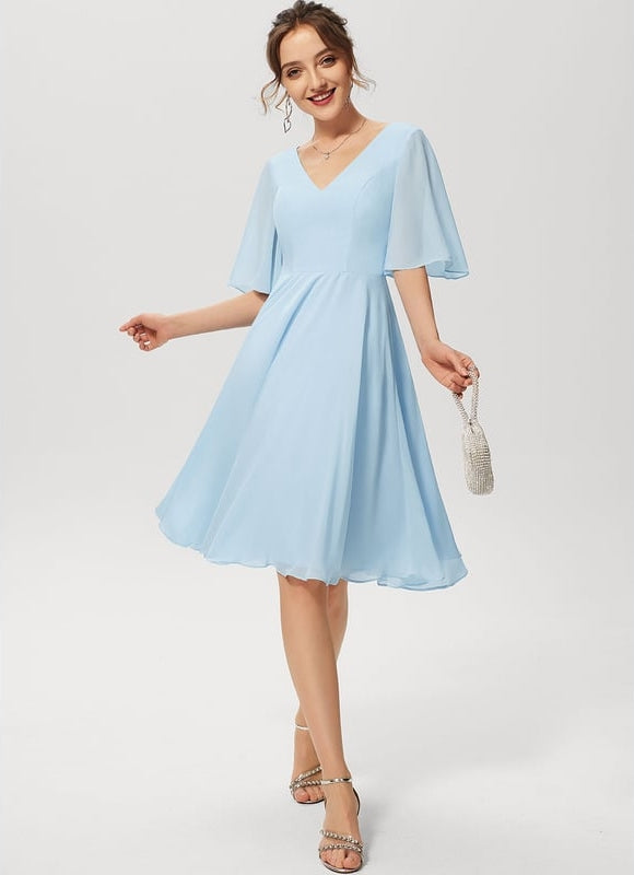 Robe Trapèze Drapé Élégant Chic - gallery 1