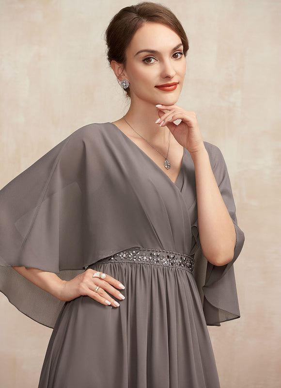 Robe Trapèze Gris Élégance Sereine - gallery 3