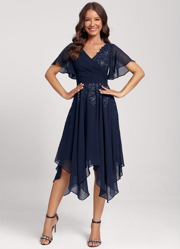 Robe Trapèze Chic Noir Dentelle - gallery 1