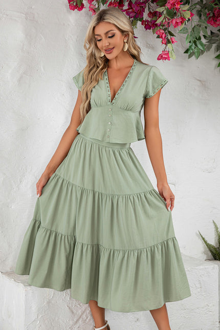 Robe Trapèze Vert Tendre