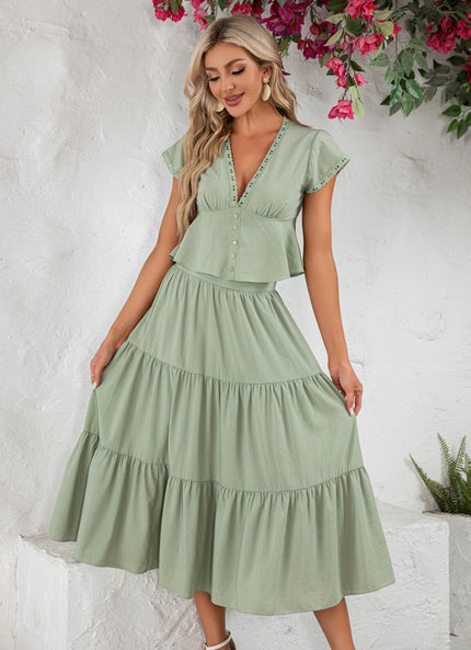 Robe Trapèze Vert Tendre