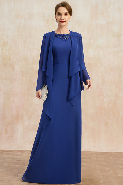 Robe Trapèze Satin Bleu Majestueux
