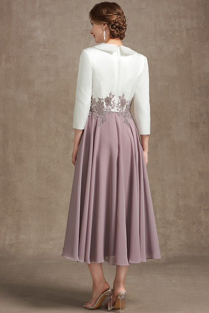 Robe Trapèze Élégance Lavande - gallery 4