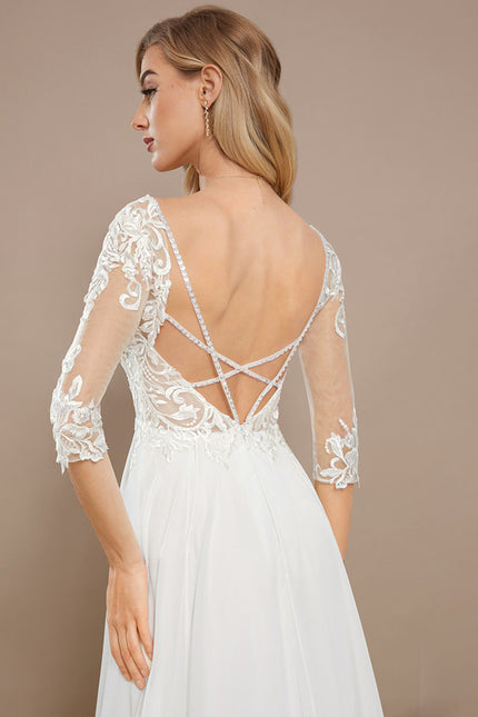 Robe Trapèze De Mariée Aérienne - gallery 5