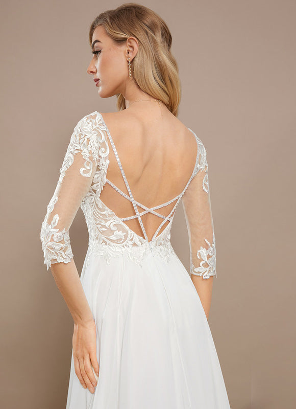Robe Trapèze De Mariée Aérienne - gallery 5