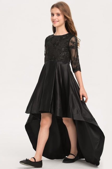 Robe Trapèze Élégante Sombre - gallery 2