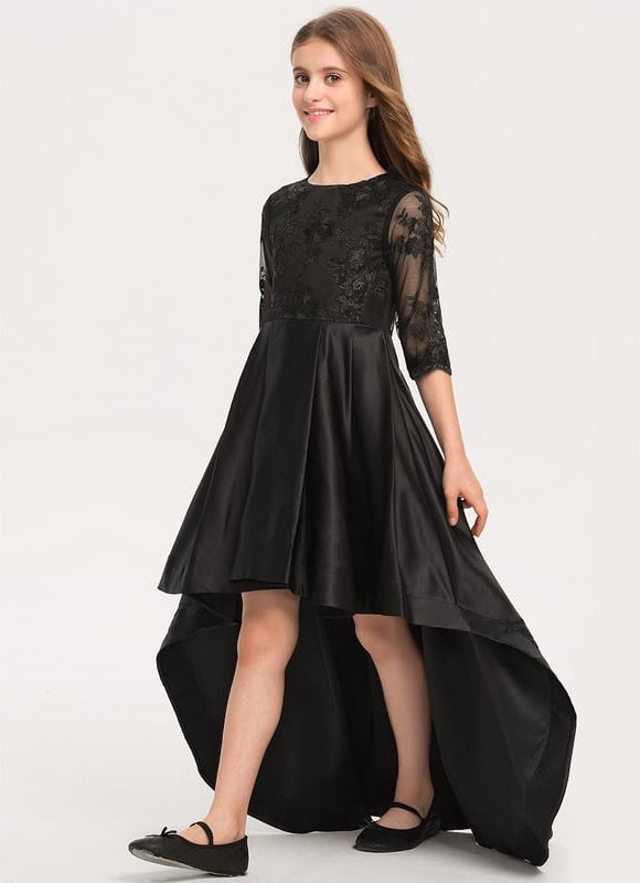 Robe Trapèze Élégante Sombre - gallery 2