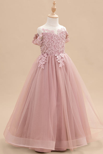 Robe Trapèze Rose Éthérée - gallery 2