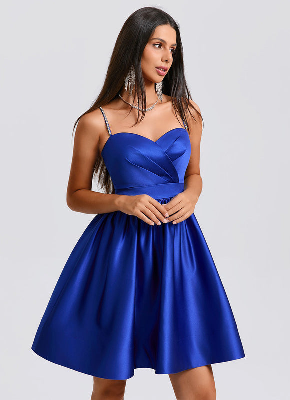 Robe Trapèze Satinée Chic - gallery 1