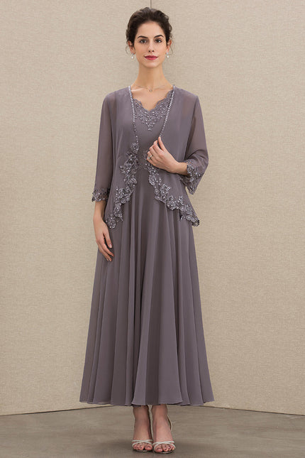 Robe Trapèze Chic Mousseline Sophistiquée - gallery 2