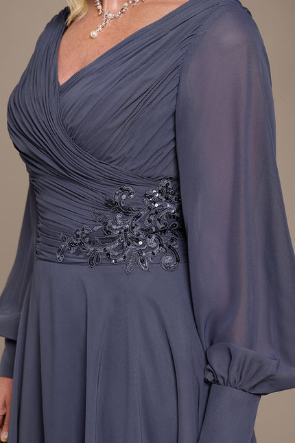 Robe Trapèze Émeraude Flottante - gallery 5