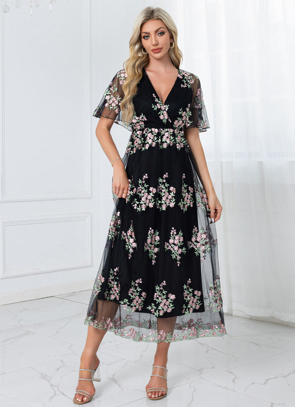 Robe Trapèze Florale Chic - gallery 3