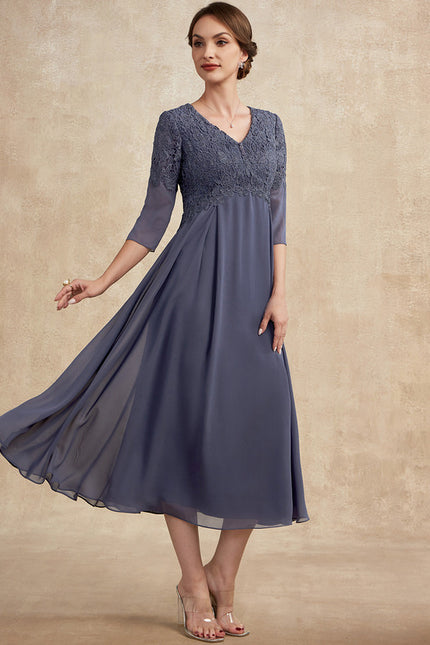 Robe Trapèze Sérénité Grise - gallery 3