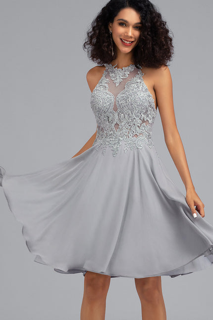 Robe Trapèze Éclat Argenté