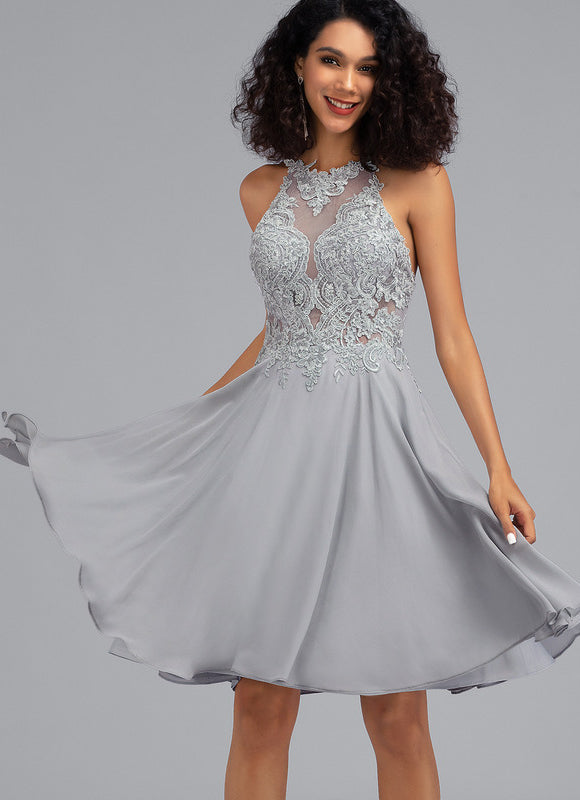 Robe Trapèze Éclat Argenté