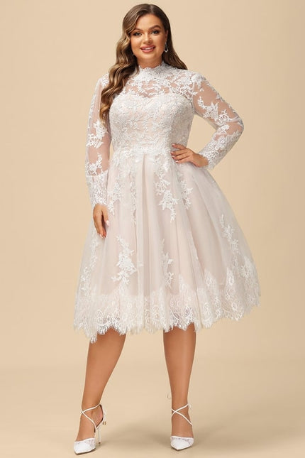 Robe Trapèze Écrue Élégante - gallery 8