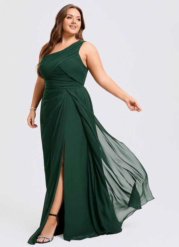 Robe Trapèze Asymétrique Beige - gallery 8