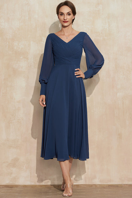 Robe Trapèze Chiffon Élégante - gallery 2