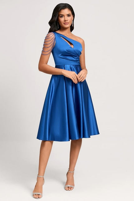Robe Trapèze Satin Éclat Moderne - gallery 3