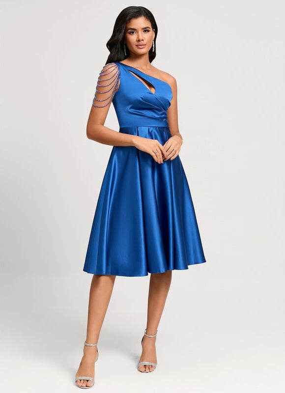 Robe Trapèze Satin Éclat Moderne - gallery 3