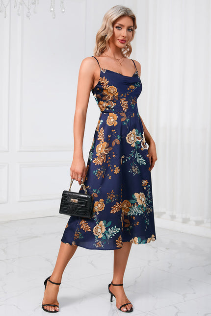 Robe Trapèze Fleur De Pêche - gallery 4