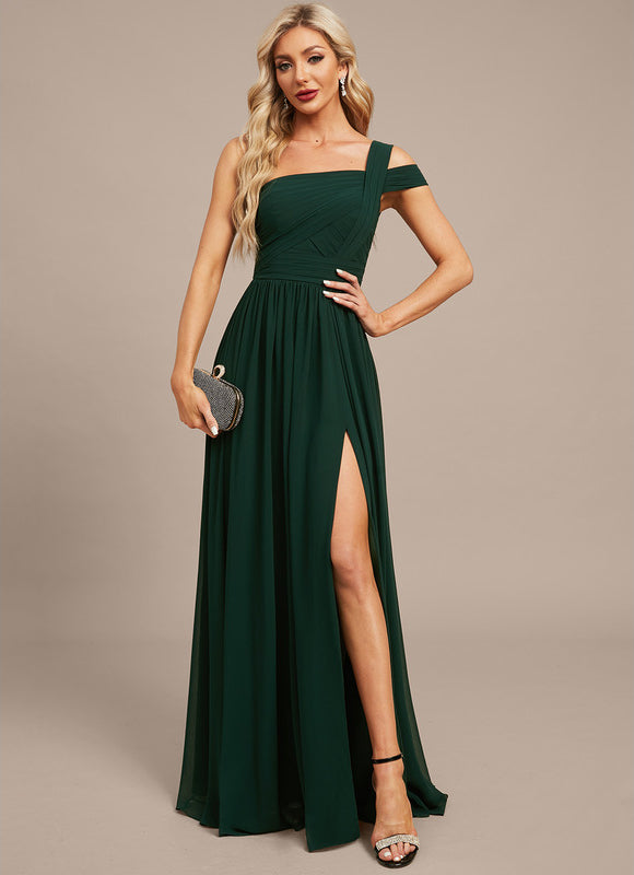 Robe Trapèze Verte Soirée Plissée - gallery 5