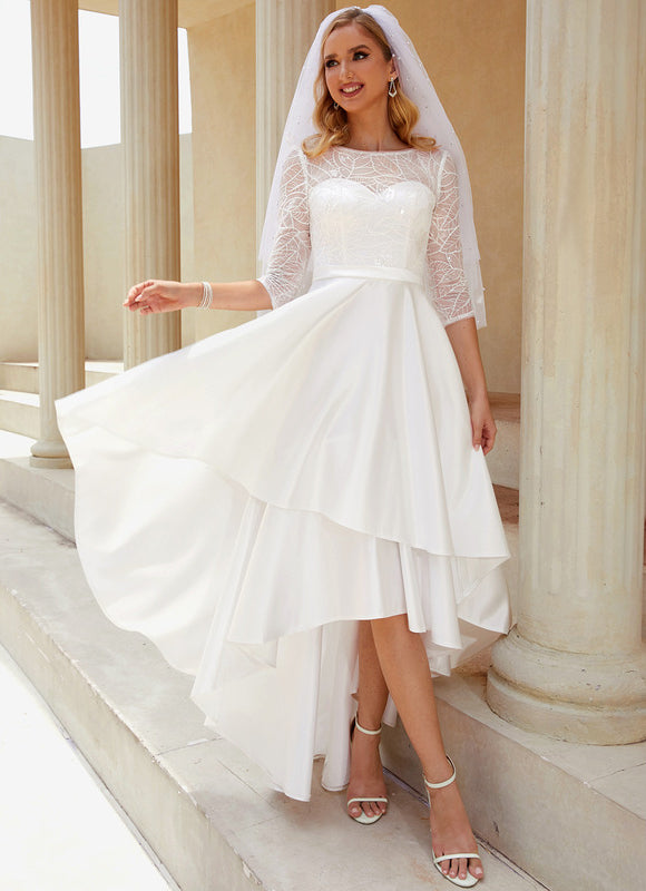 Robe Trapèze Élégance Satinée Moderne - gallery 4