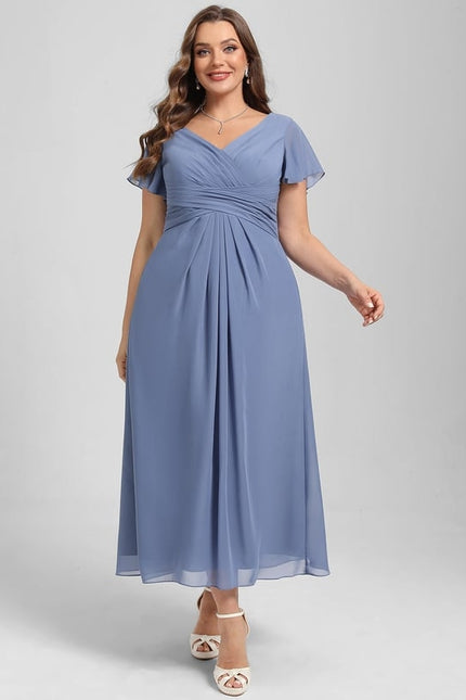 Robe Trapèze Florale Marine - gallery 9