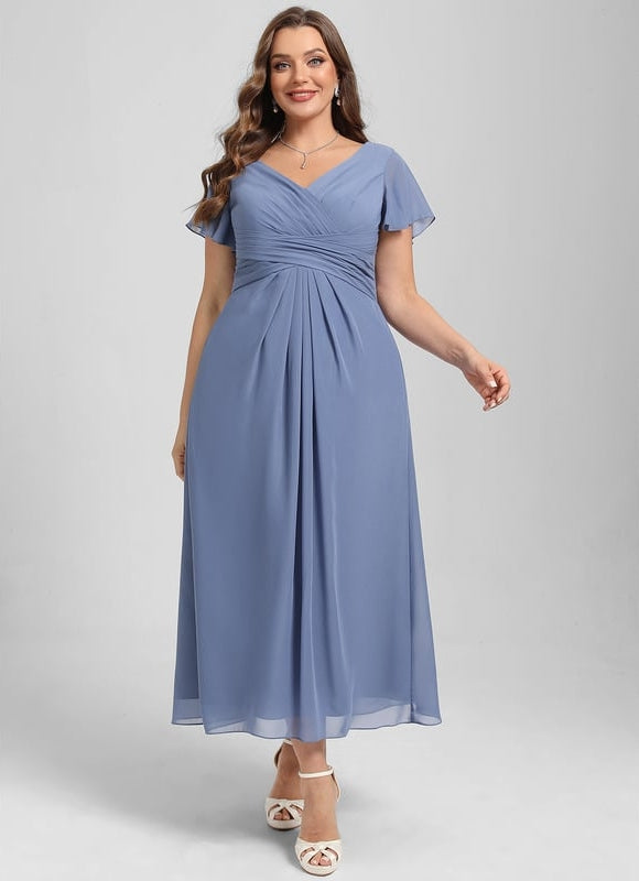 Robe Trapèze Florale Marine - gallery 9