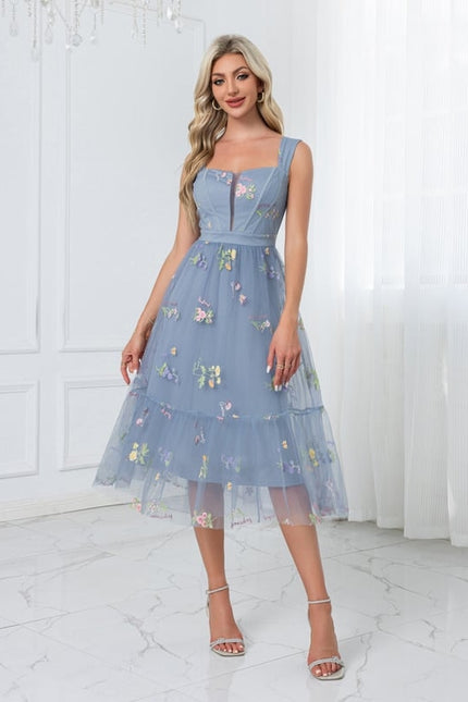 Robe Trapèze Tulle Printanière - gallery 8
